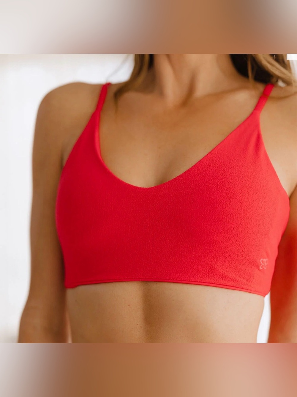 NWT Albion Fit Pink Glow Rise Bikini Top Women's Size XL
